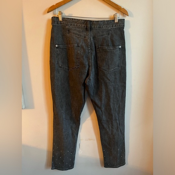 Anthropologie PILCRO Gray Embellished studded Jeans High rise Slim - 29 - Picture 6 of 11